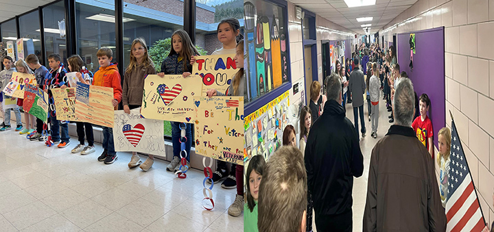 Perry Browne students thank and welcome veterans